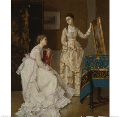 两个贵妇油画