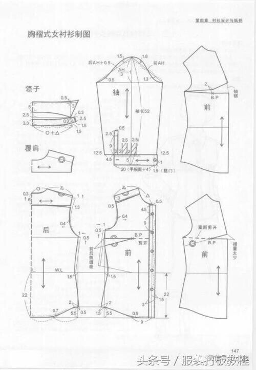 女衬衣版型