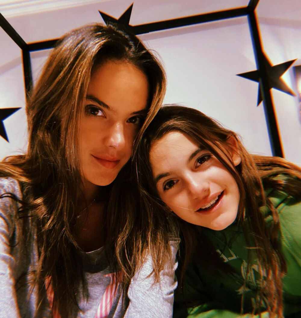 Alessandra Ambrosio and her daughter