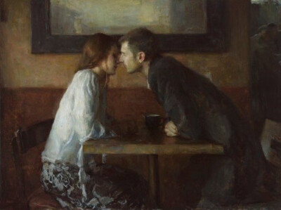 油画中的恋人 艺术家Ron Hicks