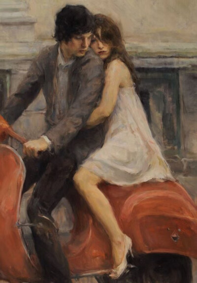 油画中的恋人 艺术家Ron Hicks