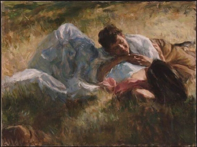 油画中的恋人 艺术家Ron Hicks