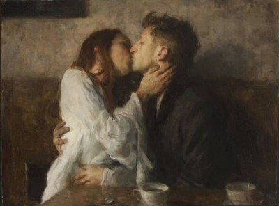 油画中的恋人 艺术家Ron Hicks