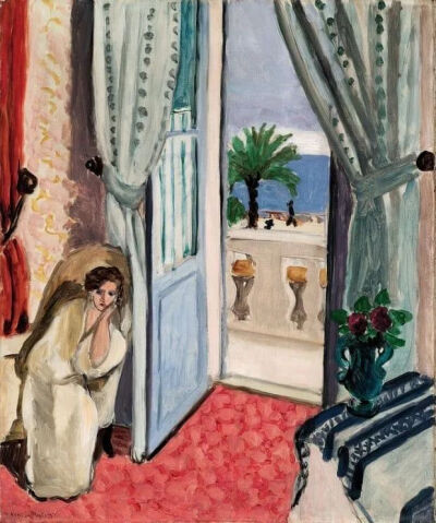 ▲ Interior at Nice (Room at the Hôtel Méditerranée), 1919