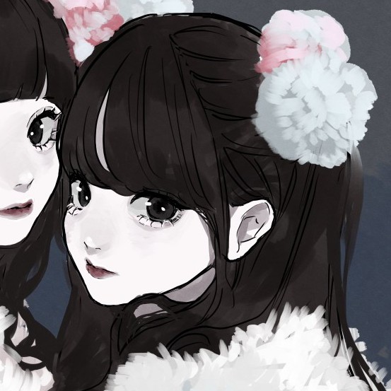 动漫头像 女头 画师推特@js___pp