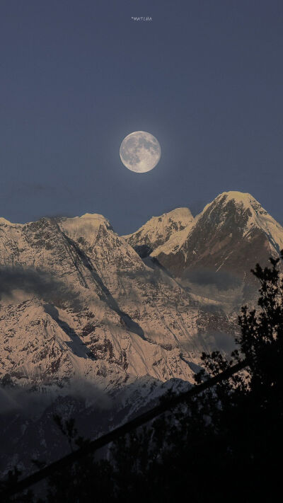 神仙壁纸，蓝色系壁纸，风景壁纸，雪山壁纸，QQ背景图，微信背景图