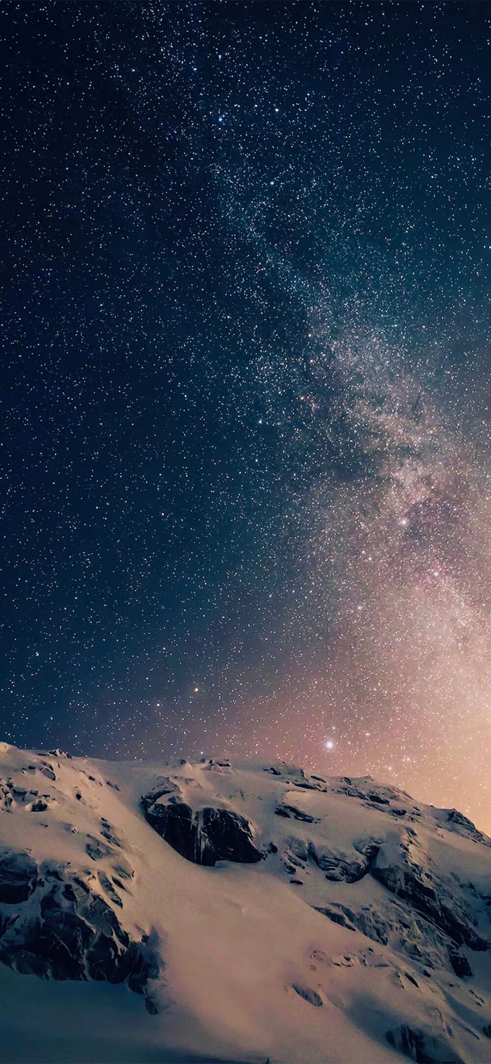 壁纸 星空 雪山