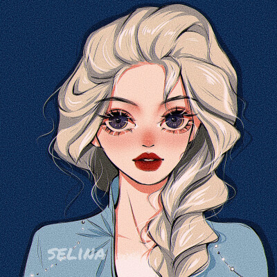 迪士尼公主磨砂质感手绘头像
画师：SELINA
