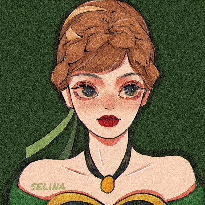 迪士尼公主磨砂质感手绘头像
画师：SELINA