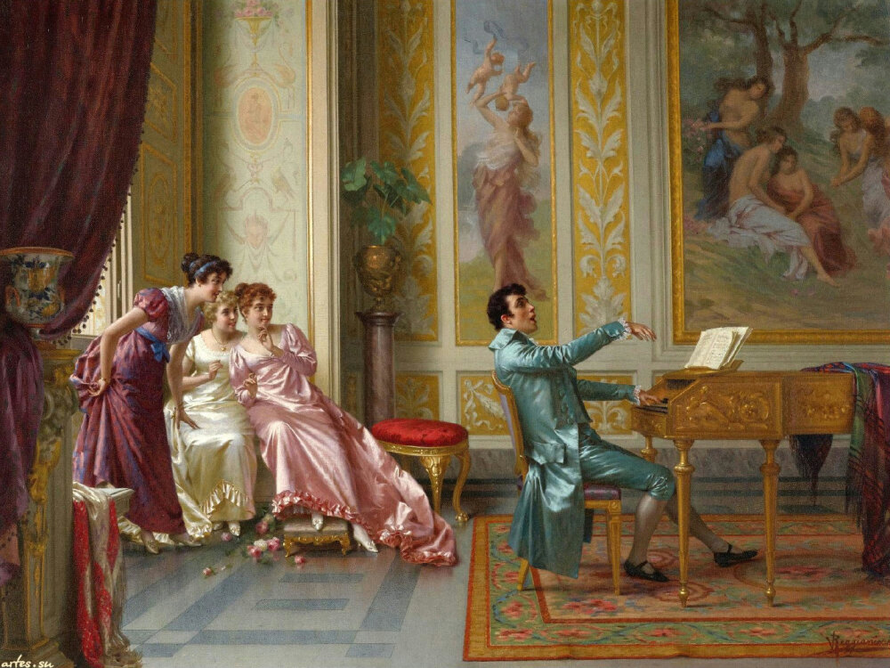 意大利画家Vittorio Reggianini(1858年至1938年[或1939]）