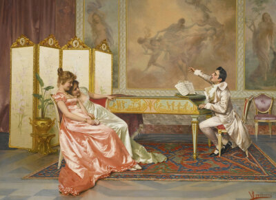 意大利画家Vittorio Reggianini(1858年至1938年[或1939]）