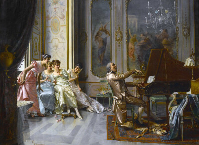 意大利画家Vittorio Reggianini(1858年至1938年[或1939]）