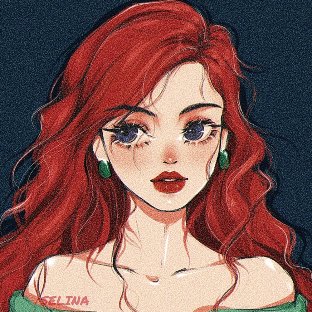 迪士尼公主头像丨画师selina