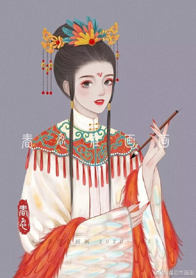 十二生肖古风拟人图
wb：春忍在画画