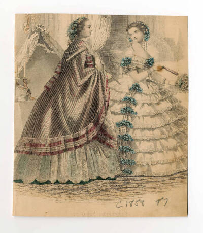 19th-Century Fashion
Fashion plates，1857-1859
via 大都会艺术博物馆 ​​​