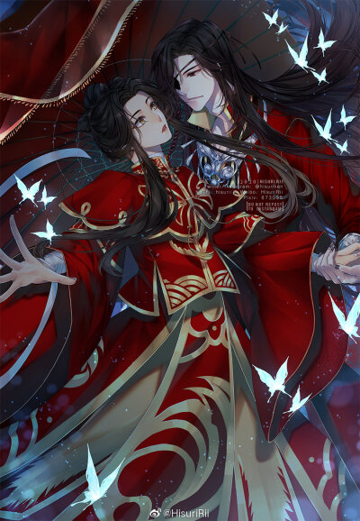 HisuriRii非常神仙的画师快去微博关注！
天官赐福 高清 头像 壁纸 有水印
花怜 花城 谢怜 双玄 黑水 师青玄 