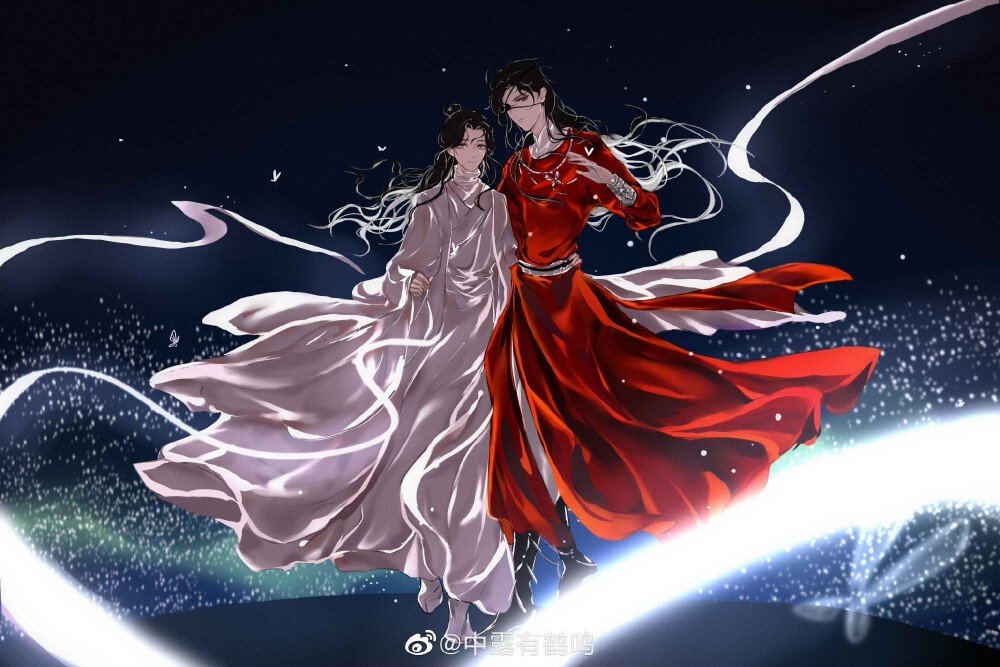 中露有鹤鸣 神仙画师快去微博关注！
神仙画风真的爱了爱了
天官赐福 花怜 花城 谢怜 高清壁纸 太子悦神