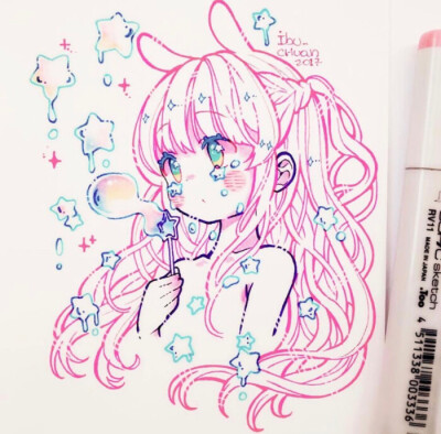 马克笔临摹素材 ibu chuan