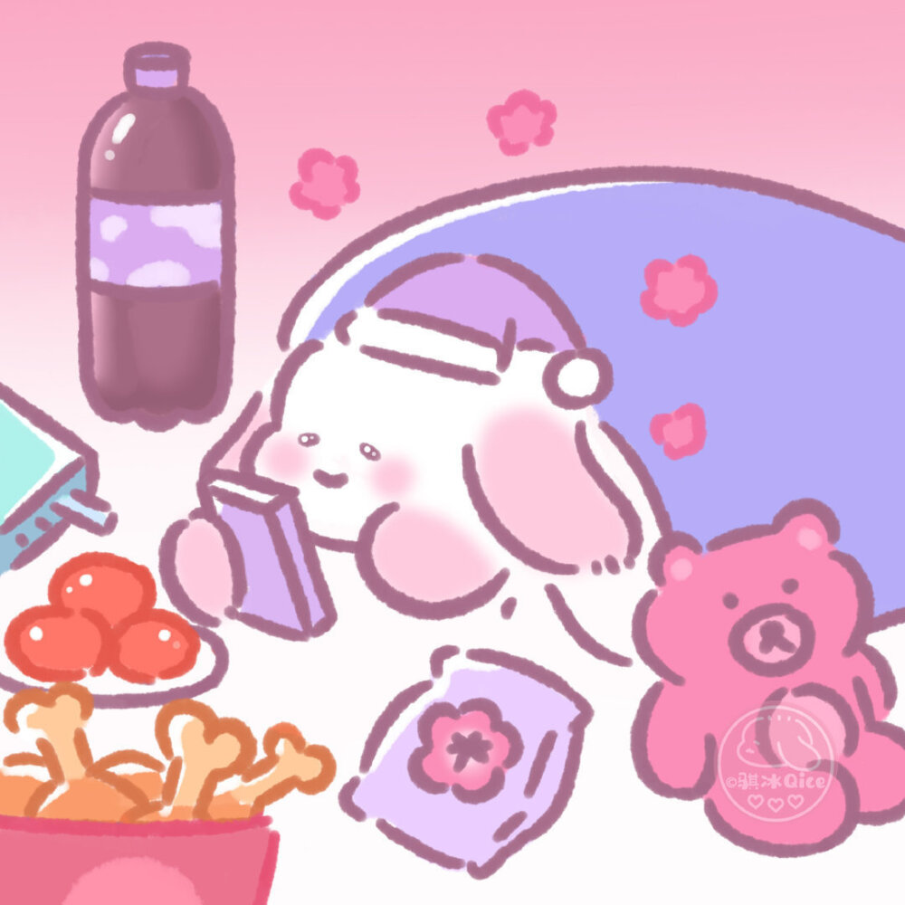 来一波可爱少女心兔子头像～
画师：骐冰Qice～