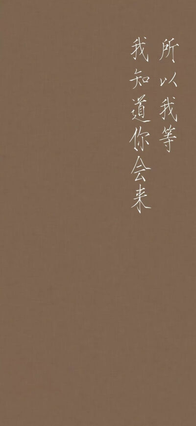 纯色背景，极简风文字壁纸