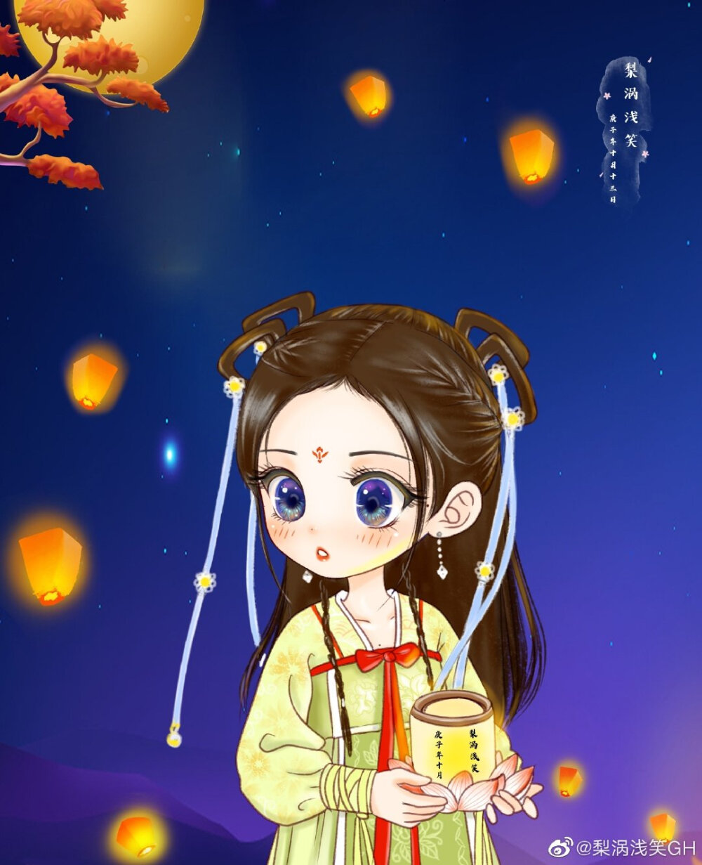 鞠婧祎 插画 cr:梨涡浅笑gh