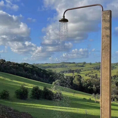 我的梦停留在夏天，凉风清澈，湖水明净，天是那样蓝，泡芙似的云在上面漂浮游荡.