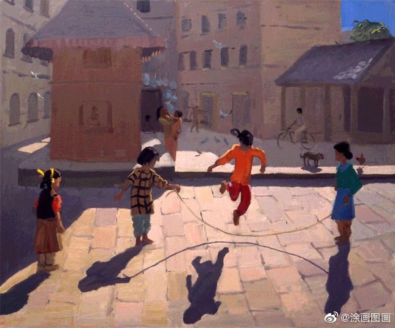 阳光下的童年 . 英国艺术家Andrew Macara ​​​​