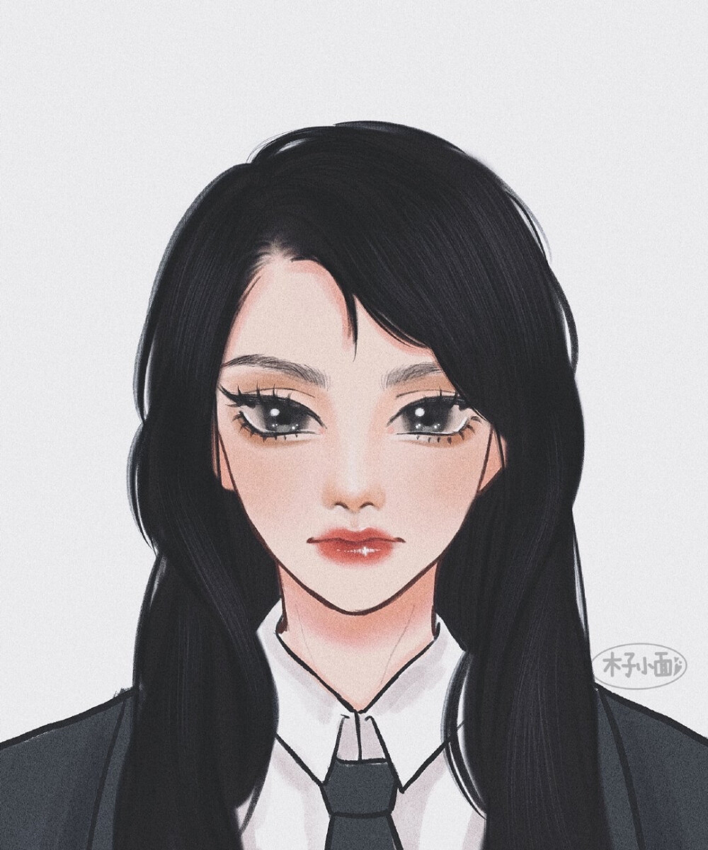 迪士尼公主欧美证件照形象 画师:木子小面