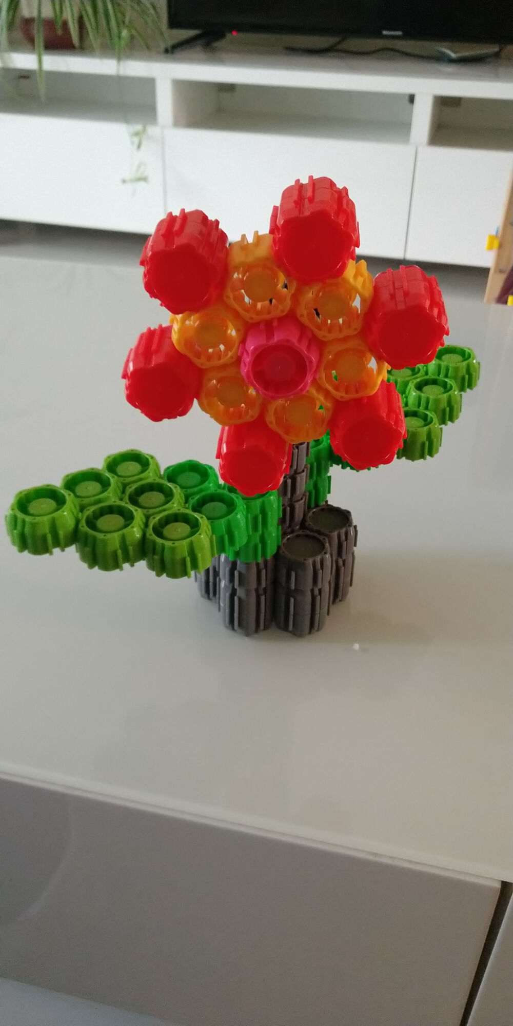 用榫卯积木盖子小瓶盖积木拼的小瓶盖益智积木拼装作品好玩有趣玩家