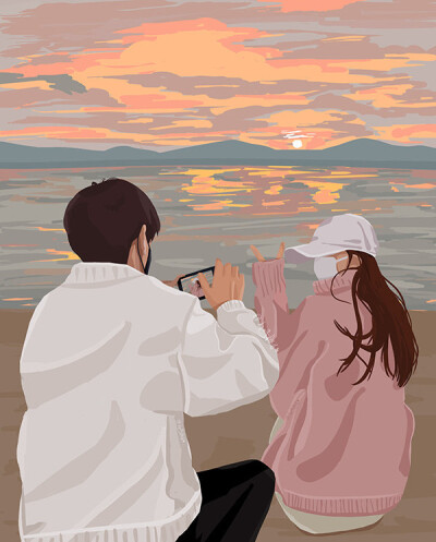画师@big橙子插画 