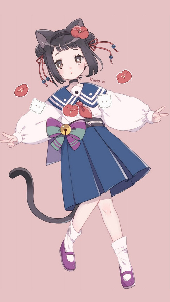 可爱的小魔女 插画 By_kuno_on