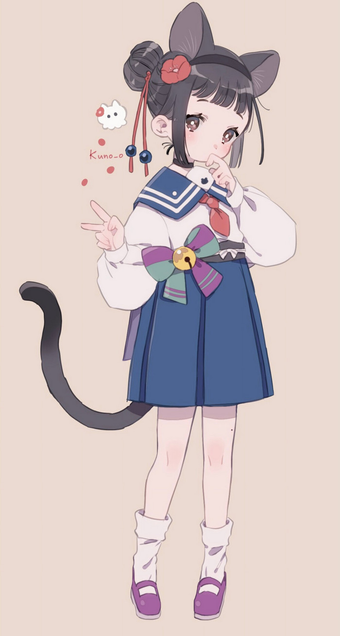 可爱的小魔女 插画 By_kuno_on