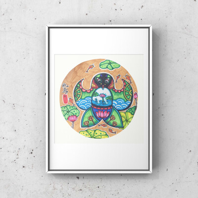 儿童画 创意美术 纸鸢