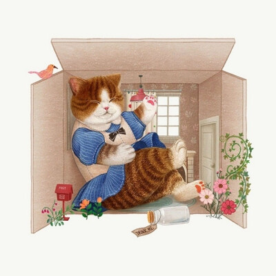 萌猫日常小画 ~ 韩国画师 nyangsongi 作品