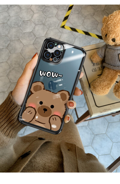 网红卡通熊iphone12+全包镜头防摔十二的保护套