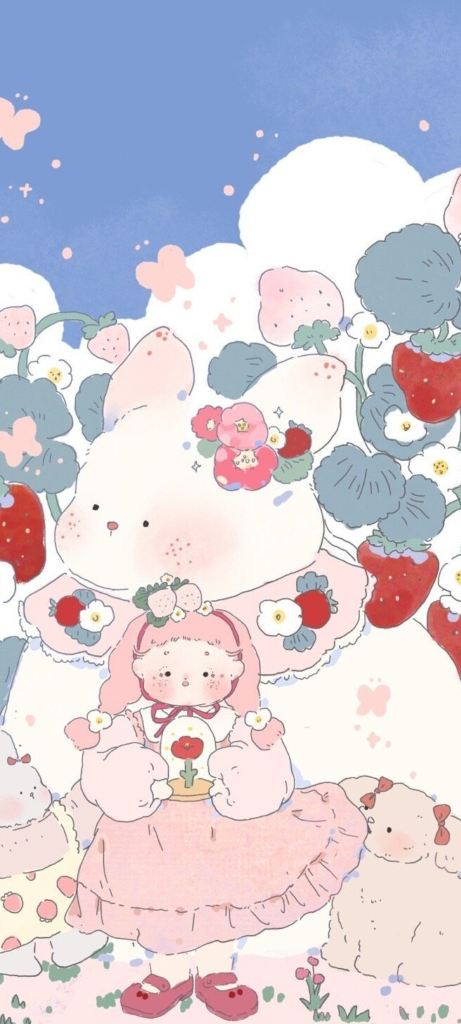 微博一个小仙女画的 我截了一下 当壁纸太可了（vb：鱼丸苏打—羡鸟文社）