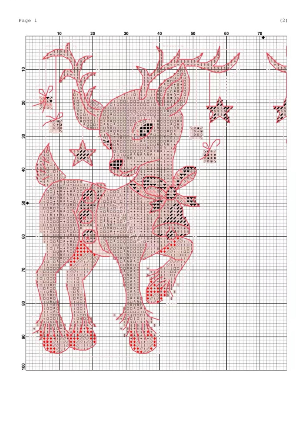 双面绣-圣诞节铃铛麋鹿