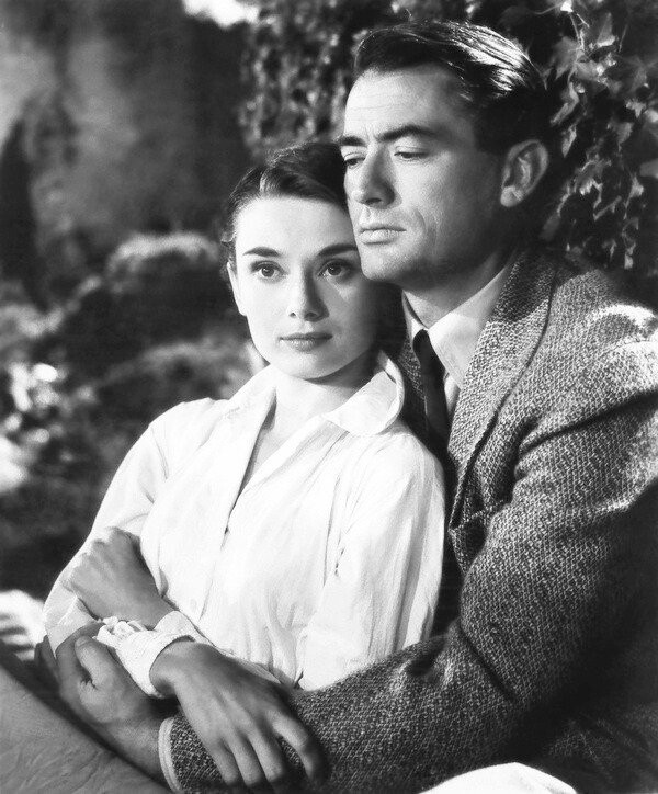 Audrey Hepburn and Gregory Peck in Roman Holiday ，1953 ​​​