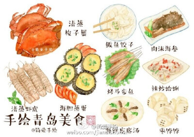 手绘美食