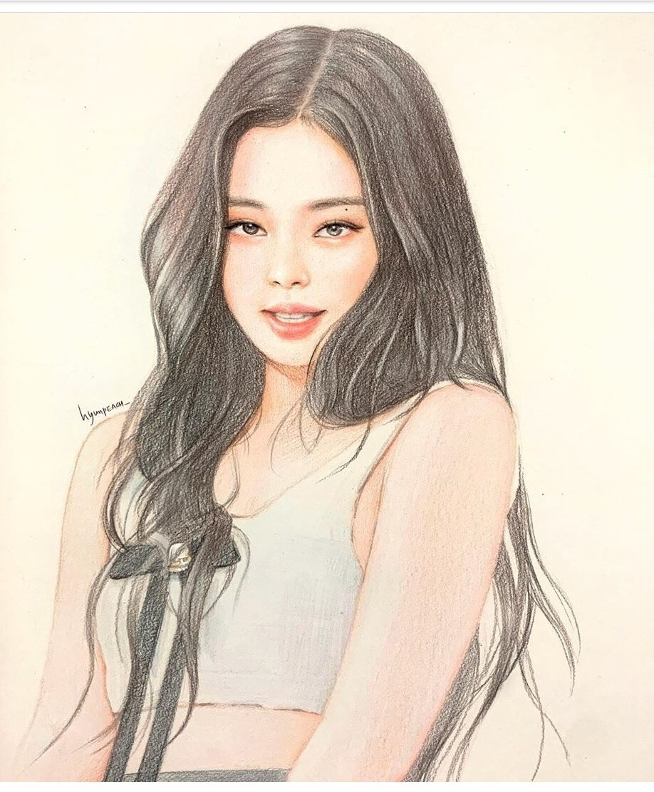 韩国画师 Hyunpeach 彩铅画