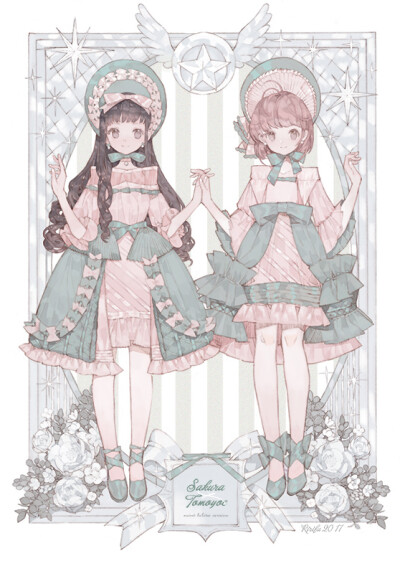 朦胧的光影里用细腻的笔触勾勒出可人的少女，画师：浮