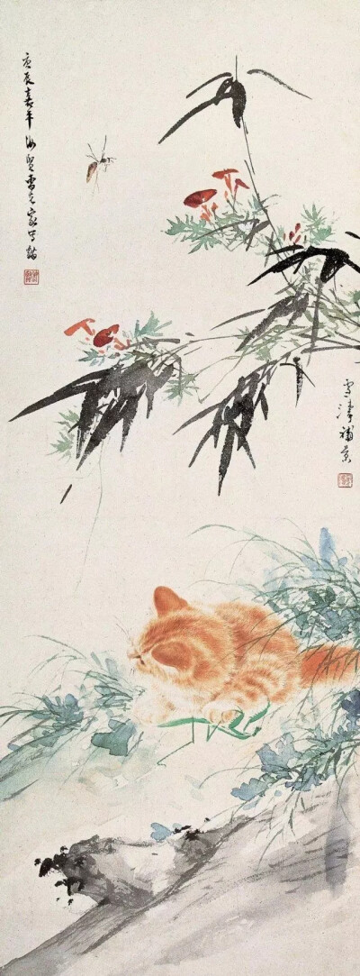 国画中的猫猫温柔可人