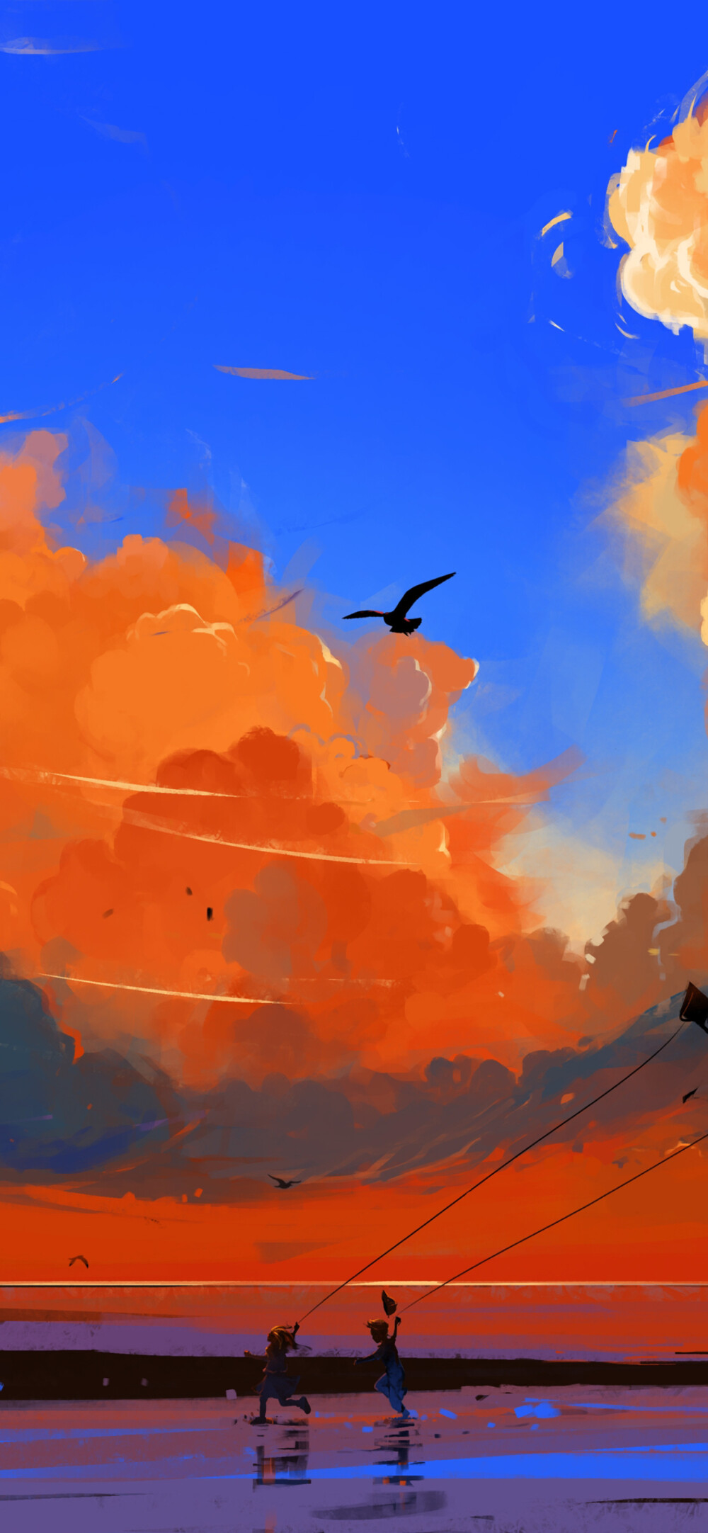 想握住此生辽阔，赠你满天星火
插画‖壁纸
wallpaper
©logo