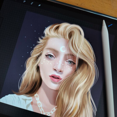 欧美头像一枚！
Procreate绘制，笔刷的宝买的
画的花瓣找的照片（侵删），很久不画厚涂了，不过厚涂真的很有意思，画完也是比较有成就感的