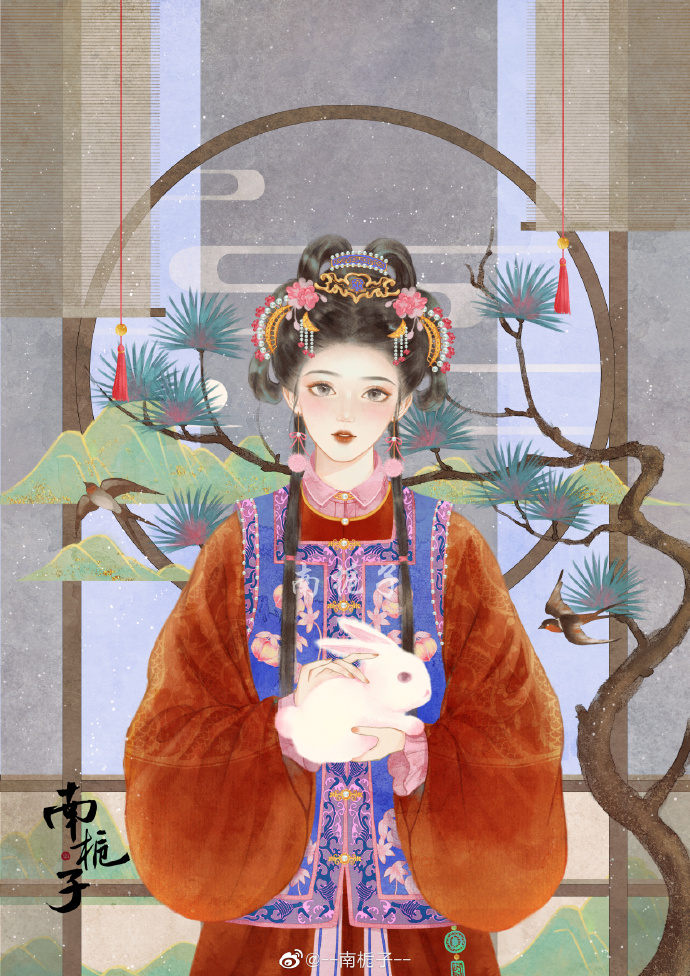 ins风文艺唯美小清新手绘插画复古仙气森系手机壁纸非原创来自其他网络侵权删