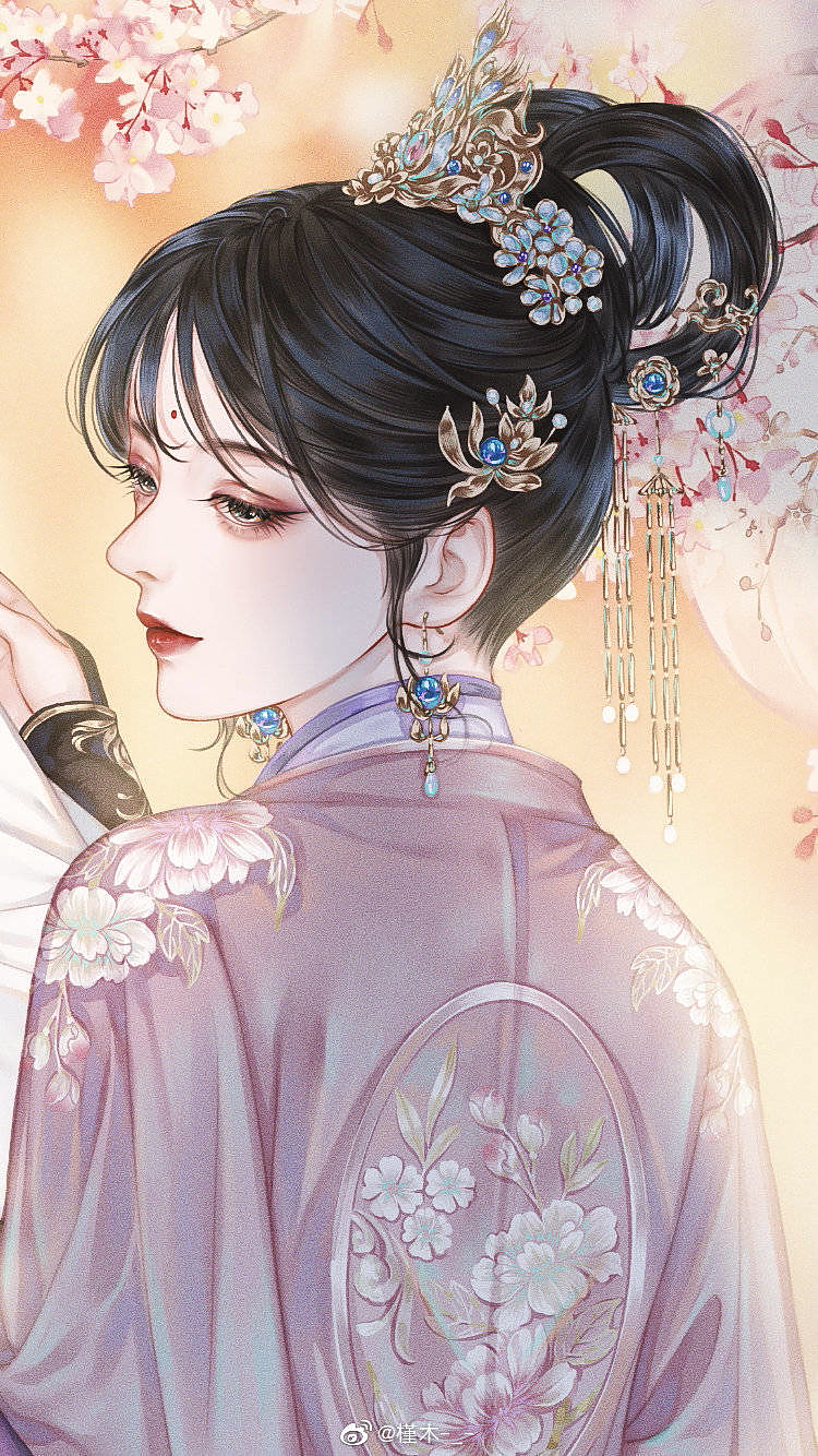 ins风文艺唯美小清新手绘插画复古仙气森系手机壁纸非原创来自其他网络侵权删