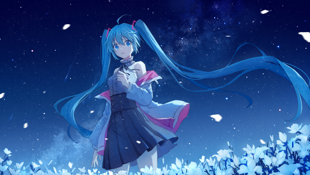 初音未来 绘师：雨陌（p id=6147118） 本作品id=88417243