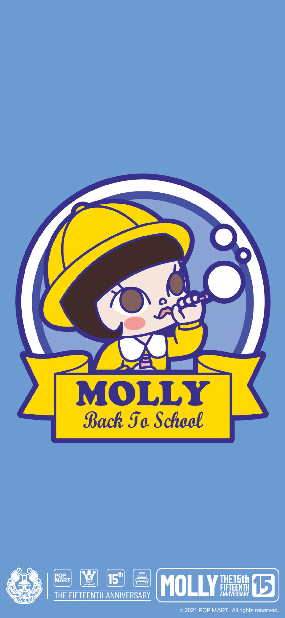 泡泡玛特molly15周年专属手机壁纸