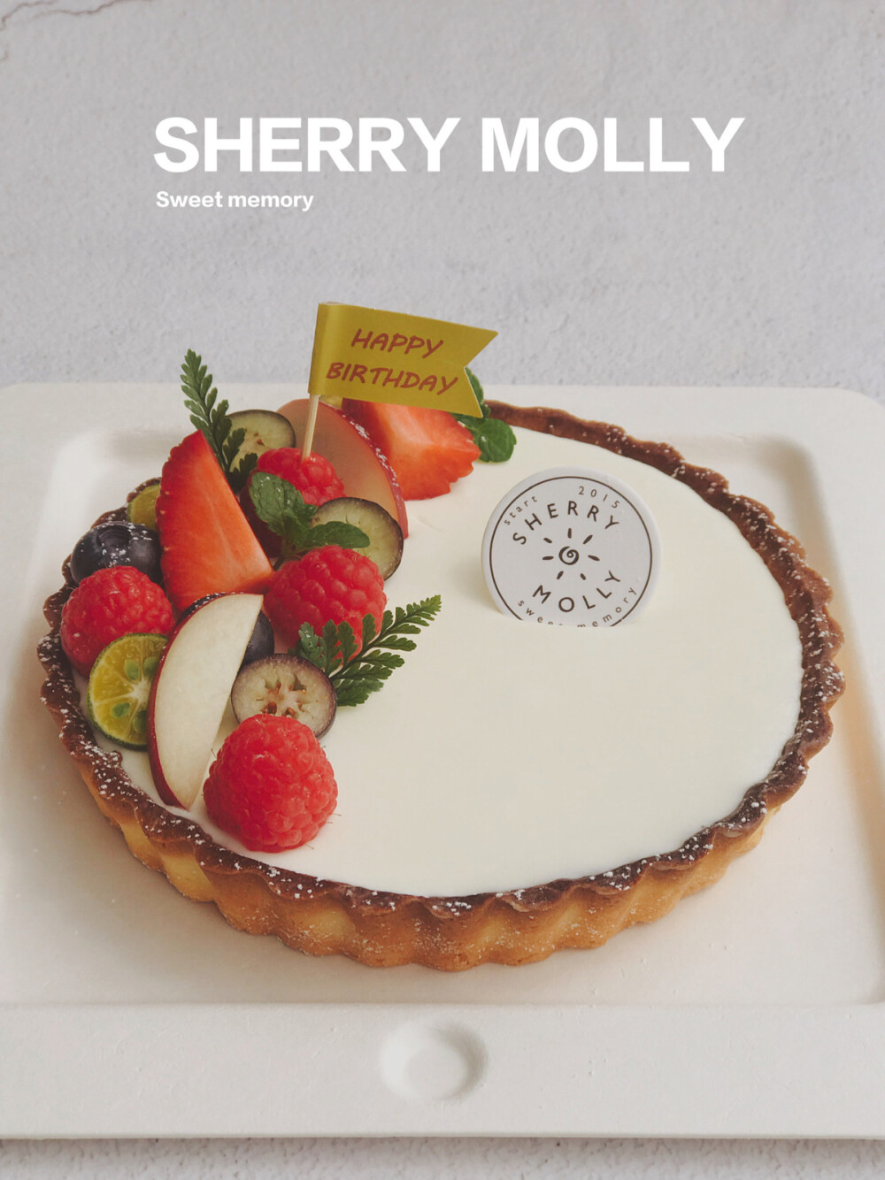 #SHERRYMolly家の下午茶# —『莓果酸奶芝士挞』她好喜欢吃这款特别的cake呀～ 可可爱爱酸酸清新呐