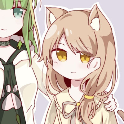 暖色系女生头像 闺蜜头像 猫咪
